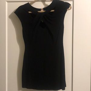 Bailey 44 cotton twist front black long tee